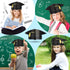 Syhood 36 Pcs Adjustable Graduation Cap for Kids and Adults, 2025 Graduation Hat for Ceremony Party, Black