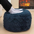 Poofieotto 20Diameter x12Height Inches Unstuffed Pouf Ottoman Cover Handmade Footstool Ottoman Storage Solution Floor