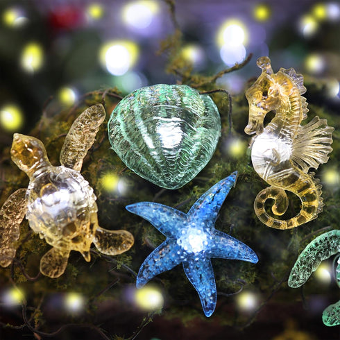 Indoor Ocean Theme String Lights - 10ft 30 LED Nautical Décor, USB or Battery Operated Twinkle Fairy Lights for