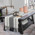 72 Inches yuboo Black and White Table Runner Farmhouse Style, Modern Long Geometric Woven Coffee Table Runner Long