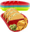 Fiesta Taco Plate - Arrow Home Products 12 Pack, BPA Free Plastic, Includes 3 Taco Holders