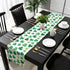 St Patrick's Day Green Shamrocks/Clover Table Runners, 13" x 70" Long Cotton Linen Non-Slip Rectangle Dresser Scarves