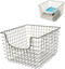 Spectrum Diversified Scoop Wire Basket, Vintage-Inspired Steel Storage for Kitchen, Pantry, Bathroom