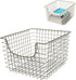 Spectrum Diversified Scoop Wire Basket, Vintage-Inspired Steel Storage for Kitchen, Pantry, Bathroom