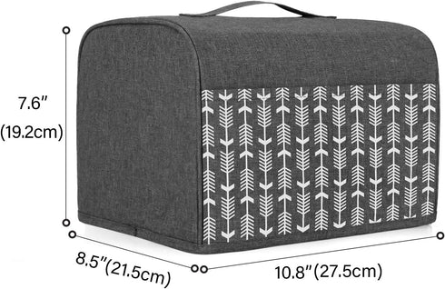 Yarwo 2 Slice Toaster Cover - With Pockets and Top Handle, Nylon Toaster Cover Fits for Most Standard 2 Slice Toasters,