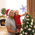MCEAST Glittered Christmas Tree Topper, 10 Inches LED Light Up Star Treetop for Indoor Outdoor Decoration, Purple