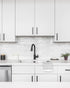 Modern White Marble Kitchen Sponge Organizer with Drain Tray