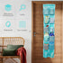 12 GOMAJI Over the Door Hanging Shoe Organizer, Pockets, Turquoise