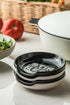 Spoon Rest for Kitchen Counter, 5 Inches Cooking Ladle Spatula Holder for Stove Top Utensil Rest, Black and White