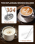 2 Milk Frother With Stand Handheld Frother Wand Drink Mixer Handheld Coffee Stirrers Electric Frother for Coffee Mixer