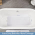40X16Inch Webos Soft Bathtub Mat Non Slip: Memory Foam Shower Mat with Suction Cups for Bathroom Inside Tub (White)
