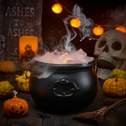 JOYIN Halloween Large Black Cauldron 7.5'', Candy Kettle Pot for St. Patricks Party Favor Supply