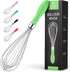 Zulay Kitchen 12 Inch Stainless Steel Balloon Whisk, Heavy Duty Wire Whisk with Non-Slip Silicone Handle for Blending