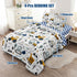 Leaflin 4-Pcs Set, Set Sets Construction Twin Size Boys Bedding Kids Comforter for Teens w/Sheets and Pillowcase, Soft