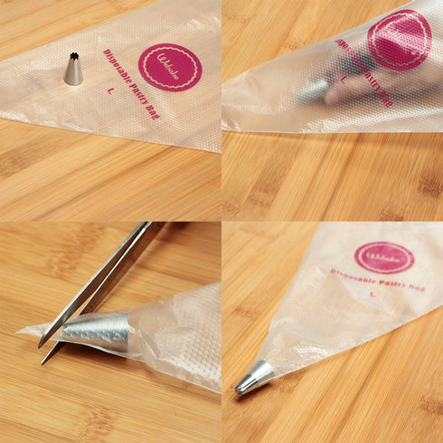 Webake 16 Inch Disposable Pastry Bags, 100pcs Large Icing Piping Bags for All Size Tips