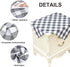 2 Pack 24x24 Inch Wolkemer Small Square Tablecloth Farmhouse Checkered Grey and White Gingham Nightstand Table Cloth