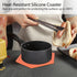 Trivet Mat Set of 3, Silicone Pot Holder, Hot Pads for Pots and Pans (Red Coral)