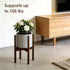 10 Inch ALIGADO Bamboo Plant Stand Indoor, for Up to Pots, Built to Fit Corners, Sturdy & Stable Design, Walnut Finish