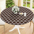 Smiry Round Picnic Tablecloth, Waterproof Elastic Fitted Table Covers for 36" -