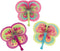 Fun Express Butterfly Shaped Folding Fans - Set of 12, Party Supplies