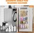 JulktLli 5 Pack Multifunctional Magnetic Shelves for Refrigerator Spice Rack & Washing Machine Organize, Include Paper
