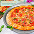 14 Inch Nonstick Pizza Pan for Oven, Durable with Widen Handles for Cooking, Baking, and Grilling (2, Grey)