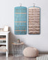 BAGSMART Hanging Jewelry Organizer, Large Teal Necklace Holder with 20 Jewelry Bags, Travel Storage Roll with Pockets