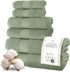 MAURA Basics Bath Towel Sets for Bathroom with Hanging Hook Loops. 2