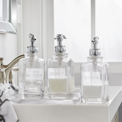 1 Pack Clear Glass Hand Sanitizer Dispenser by SKL Home Vern Yip