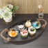 Hipiwe Galvanized Metal Iron Oval Tray with Rope Handle Farmhouse Serving Tray Rustic Industrial Decorative Centerpiece