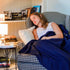 Cozy-Soft Microfleece Travel Blanket, Royal Blue, 50x60 Inch, Lightweight, Compact