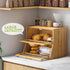 Counter BMOSU Large Bread Box Double Layer Bamboo Bread Box for Kitchen Container Farmhouse Bread Holder Capacity Bread