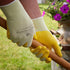 Yellow Nitrile Coating Gardening and Work Gloves for Men and Women (Medium)