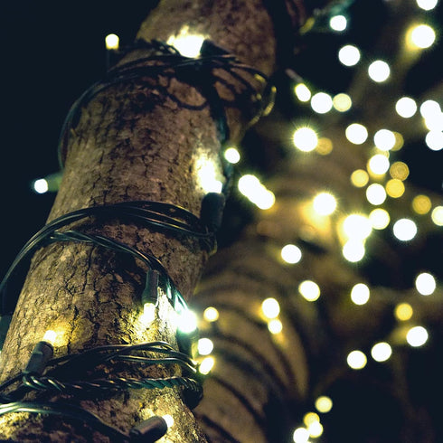 Christmas Lights - Battery Operated 50 LED String Lights with Auto-Timer and 8 Lighting Modes for Home Decoration, Warm