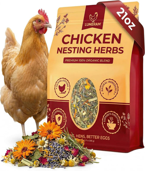 LUMERAM 21oz Premium Chicken Nesting Herbs 100% Organic Nesting Chicken Herbs for Laying