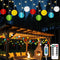 FIALAME Multicolor Paper Lantern String Lights Plug in,13.12ft 100 LED Twinkle Curtain String