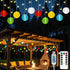 FIALAME Multicolor Paper Lantern String Lights Plug in,13.12ft 100 LED Twinkle Curtain String