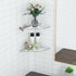9.5x9.5 Inch Set 2, Sezanrpt Acrylic Corner Floating Shelf of Clear Corner Wall Shelf for Home Dcor, Speakers, Security