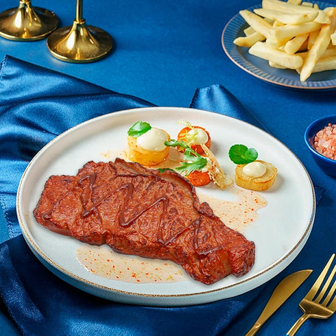 Vkinman 4Pcs Artificial Lifelike Steak Fake Cooked Roast Beef Simulated Food Steak Meat Model for Kitchen Home Market