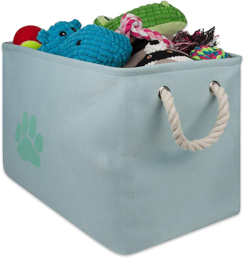 Bone Dry Pet Storage Collection Collapsible Bin, Medium Rectangle in Aqua