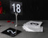 New Star Foodservice 23084 Double Side Plastic Table Numbers, 4" x 4", Light Grey on Black