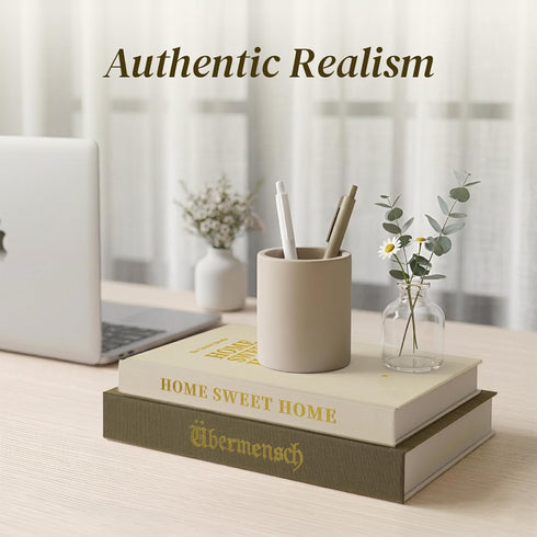 The Curated Hearth Set 2 Decorative Book Boxes of - Linen Textured Faux Books with Hidden Storage, Coffee Table Decor