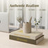The Curated Hearth Set 2 Decorative Book Boxes of - Linen Textured Faux Books with Hidden Storage, Coffee Table Decor
