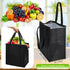 Locmeo 10 Pack 13 12 7 Inch Large Insulated Grocery Bags Reusable Shopping Bags with Zippered Top x x Thermal Cooler