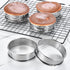 8 Pack 4 Inch Stainless Steel English Muffin Rings, Double Rolled Tart Rings for Baking Pastry Cooking