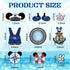 10 Pcs Large Cruise Door Magnet Stickers, Cute Mouse Captain Sea Navigation Decor for Holiday Carnival Cruise (Blue)