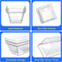 YAN & HIN Set of 60 Stackable Non-Slip Acrylic Organizers, 4 Sizes for Makeup, Kitchen Drawer, Desk Storage