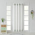 Central Park Sage White Stripe French Door Curtain Panels, 50"x72"x2 Boucle Linen Texture Sheer Drapes with Tieback