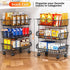 3-Tier (1 Pack) Gsiekare Rolling Pantry Organizer and Storage Cart with Wheels Stackable Wire Snack Cart for Kitchen