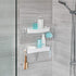 Better Living Clever Flip Shower Shelf, Wall Mounted Shower Caddy Organizer, 16.88" x 4" x 2.88", White, No Drilling